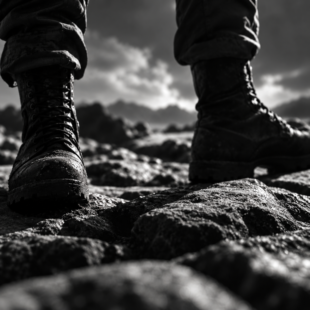 Boots on a Rocky Mountain Ridge Boots on a Rocky Mountain Ridge